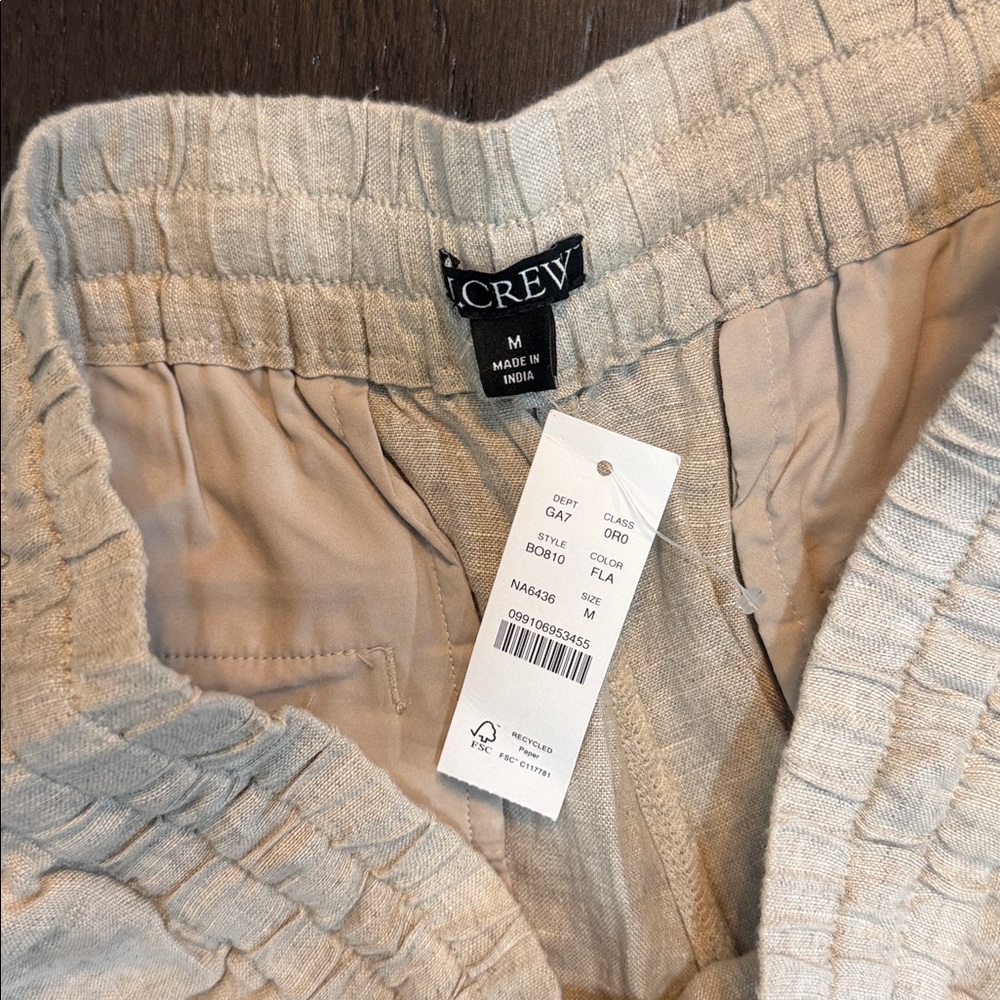 NWT - J.Crew wide-leg seaside pant in linen - Medium - Picture 4 of 9